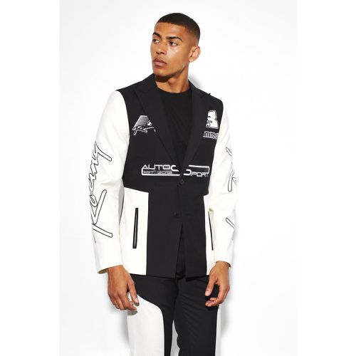 Veste de costume cintrée color block - Boohooman - Modalova