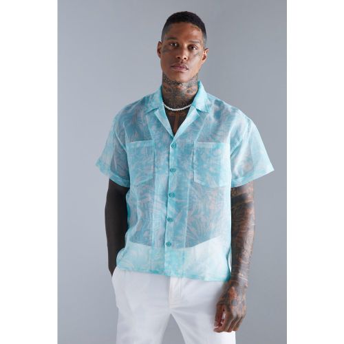 Chemise imprimée en organza - Boohooman - Modalova