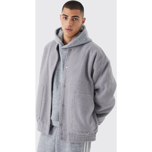 Bomber oversize texturé homme - Boohooman - Modalova