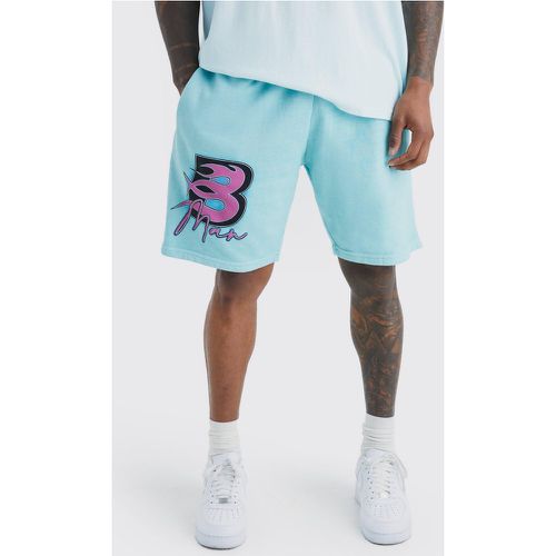 Short large surteint imprimé flammes - Boohooman - Modalova