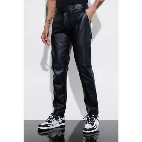 Pantalon slim en simili - Boohooman - Modalova