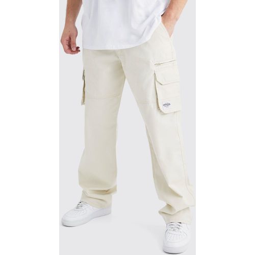 Tall - Pantalon cargo zippé - Boohooman - Modalova