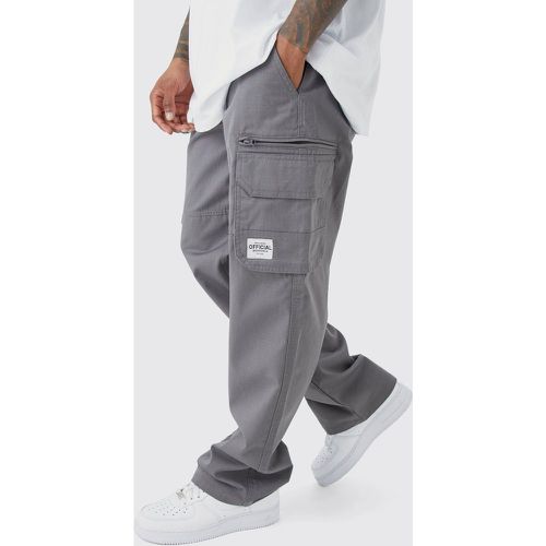 Pantalon cargo zippé - Boohooman - Modalova