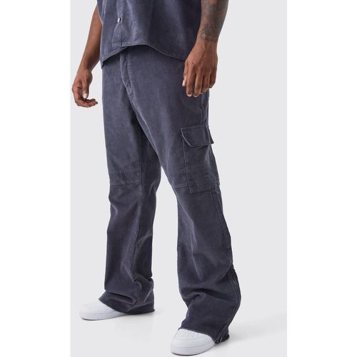 Grande taille - Pantalon cargo côtelé - Boohooman - Modalova