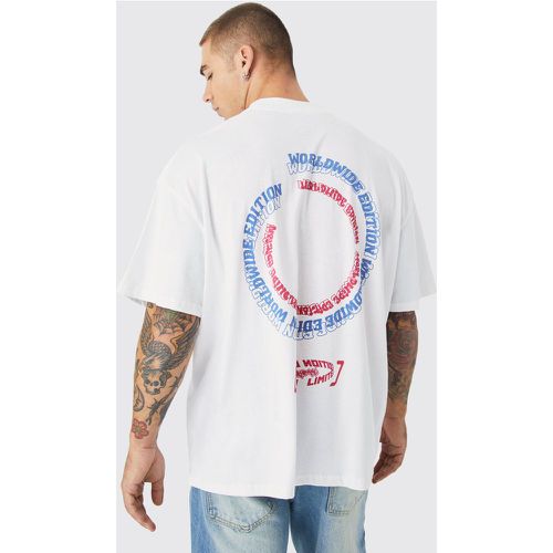 T-shirt oversize imprimé Worldwide - Boohooman - Modalova