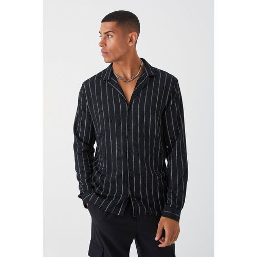 Chemise rayée à manches longues - Boohooman - Modalova