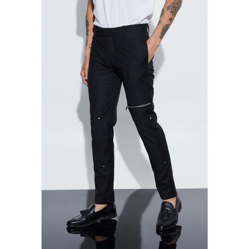 Pantalon skinny zippé - Boohooman - Modalova