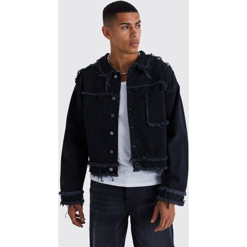 Veste en jean ample - Boohooman - Modalova