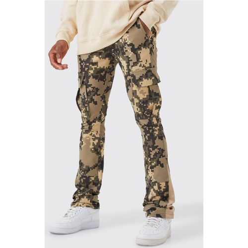 Pantalon cargo skinny à taille fixe - Boohooman - Modalova