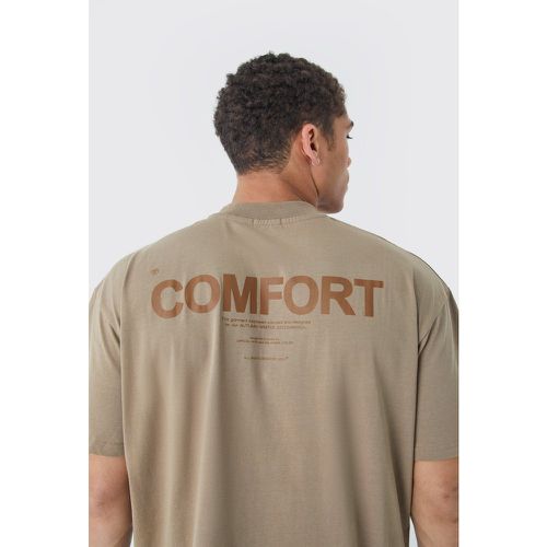 T-shirt oversize confort à col montant - Boohooman - Modalova