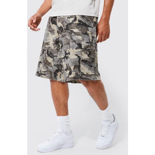 Short cargo parachute imprimé camouflage - Boohooman - Modalova