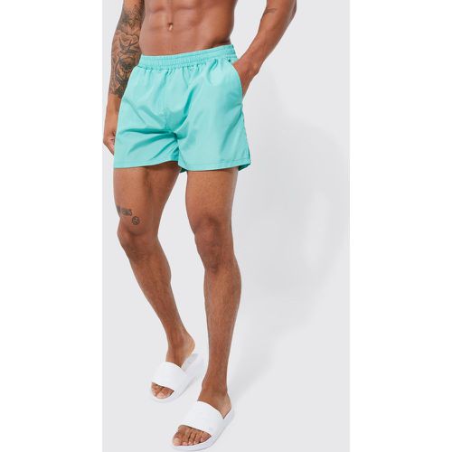 Short de bain court fendu uni - Boohooman - Modalova