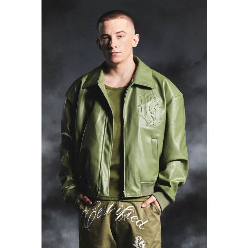 Bomber ample en similicuir homme - Boohooman - Modalova