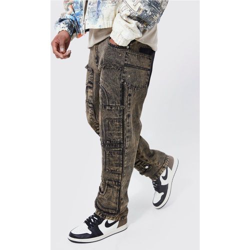 Jean décontracté effet patchwork - - 28R - Boohooman - Modalova