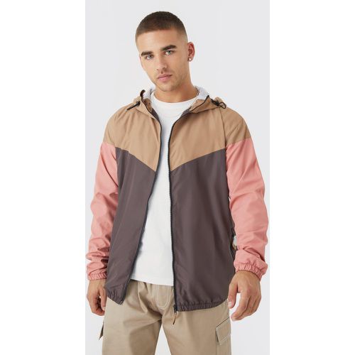 Anorak zippé color block - Boohooman - Modalova