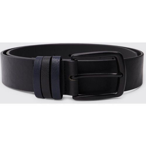 Ceinture en simili à passant contrastant - Boohooman - Modalova