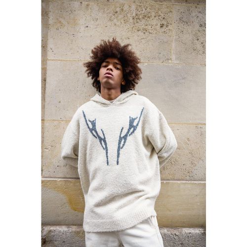 Sweat à capuche oversize en maille - Boohooman - Modalova