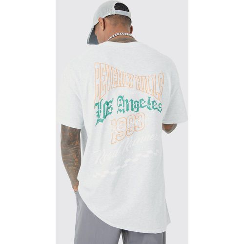 T-shirt oversize à imprimé Beverly Hills - Boohooman - Modalova
