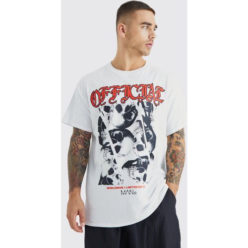 T-shirt oversize imprimé crâne - Offcl - Boohooman - Modalova