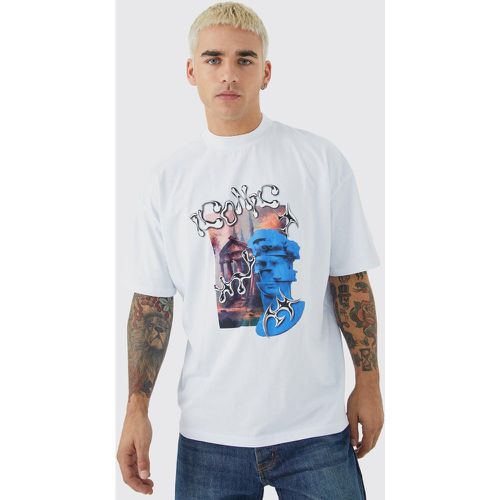 T-shirt oversize imprimé - Boohooman - Modalova