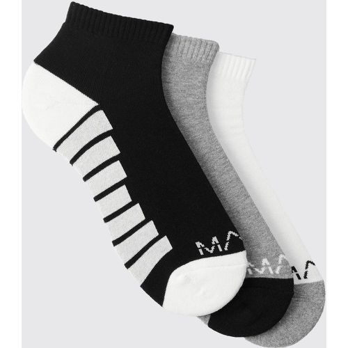 Lot de 3 paires de chaussettes de sport basses - MAN - Boohooman - Modalova