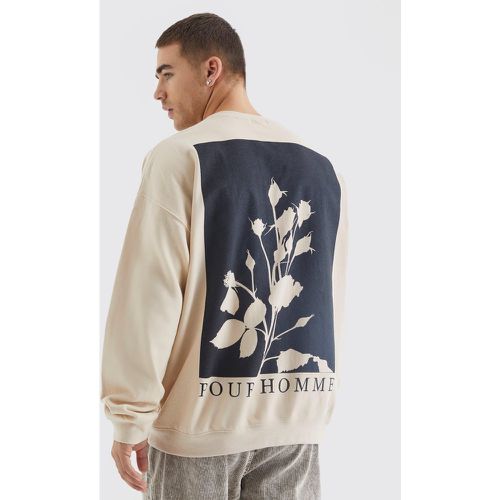 Sweat oversize imprimé homme - Boohooman - Modalova