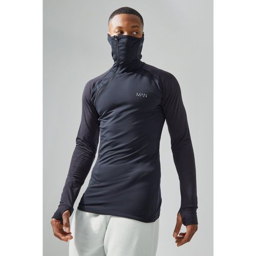 Top de sport à col cagoule - MAN Active - Boohooman - Modalova