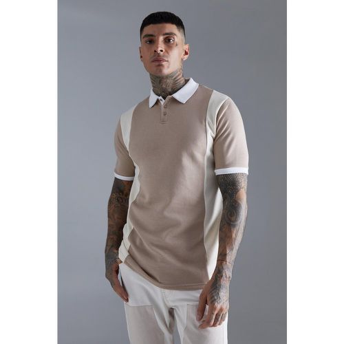 Tall - Polo cintré color block - Boohooman - Modalova