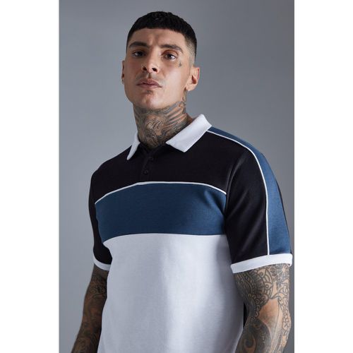 Tall - Polo cintré color block - Boohooman - Modalova