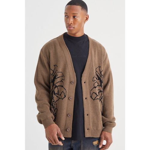 Cardigan oversize fleuri - Boohooman - Modalova