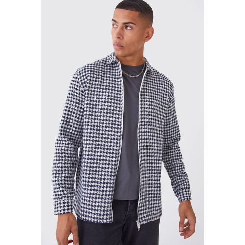 Surchemise oversize à manches longues et motif jacquard - Boohooman - Modalova