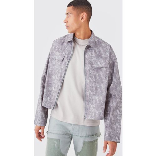 Surchemise oversize zippée à imprimé camouflage - Boohooman - Modalova