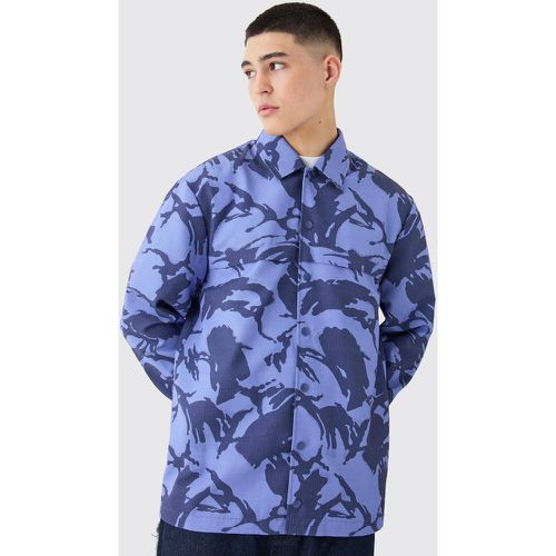 Surchemise à manches longues et imprimé camouflage - Boohooman - Modalova