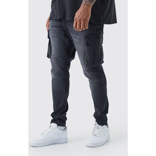 Grande taille - Jean cargo super skinny homme - Boohooman - Modalova