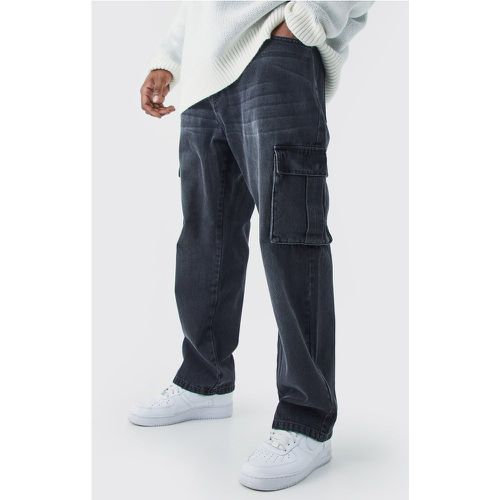 Grande taille - Jean cargo droit homme - Boohooman - Modalova