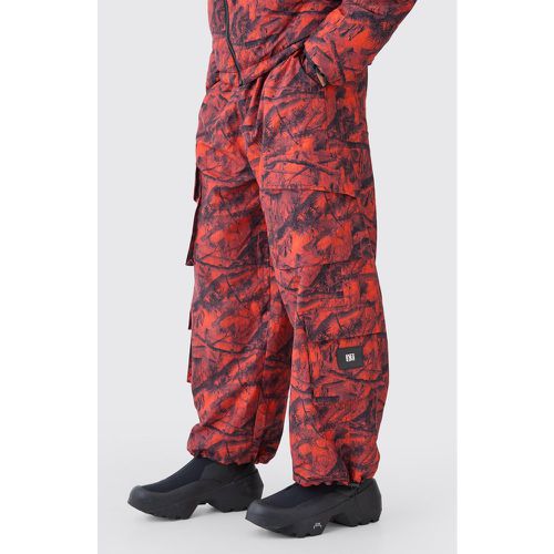 Elasticated Waist Camo Cargo Trousers - Boohooman - Modalova