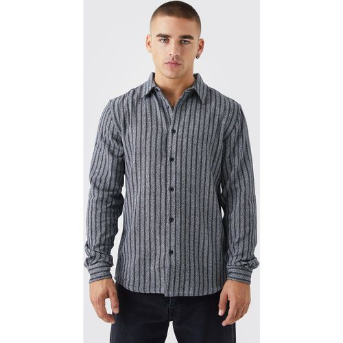 Chemise à rayures et manches longues - Boohooman - Modalova