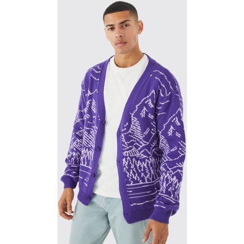 Cardigan oversize imprimé - Boohooman - Modalova