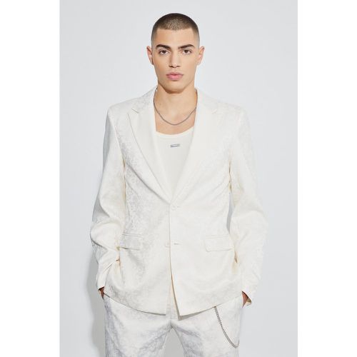 Blazer droit cintré satiné - Boohooman - Modalova