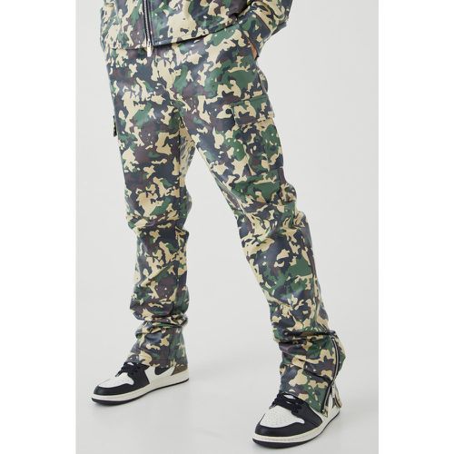 Pantalon cargo en simili - Boohooman - Modalova