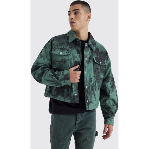 Veste large à imprimé camouflage - Boohooman - Modalova