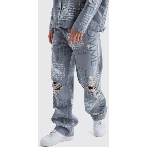 Jean baggy déchiré - - 28R - Boohooman - Modalova