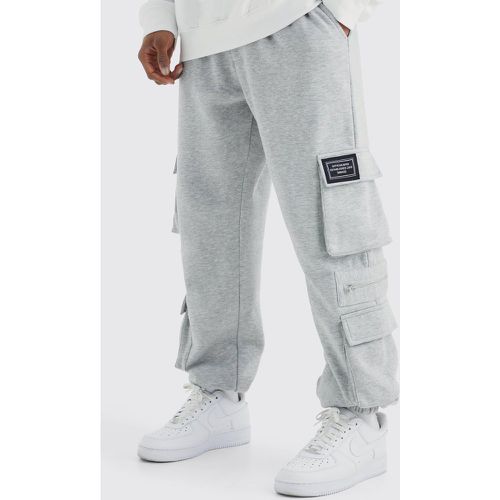 Jogging cargo en jersey zippé - Boohooman - Modalova