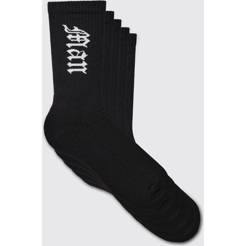 Lot de 5 paires de chaussettes à imprimé gothique - MAN - Boohooman - Modalova