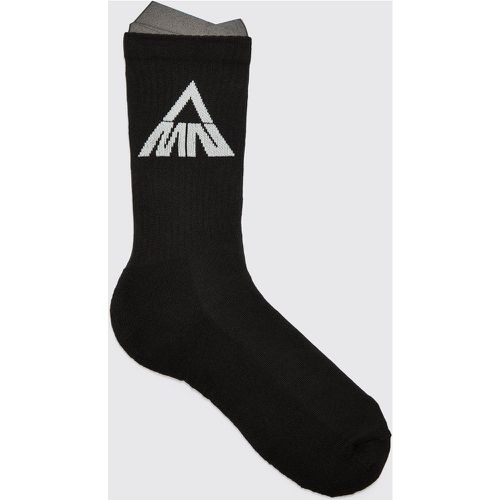 Lot de 3 paires de chaussettes à logo - MAN - Boohooman - Modalova