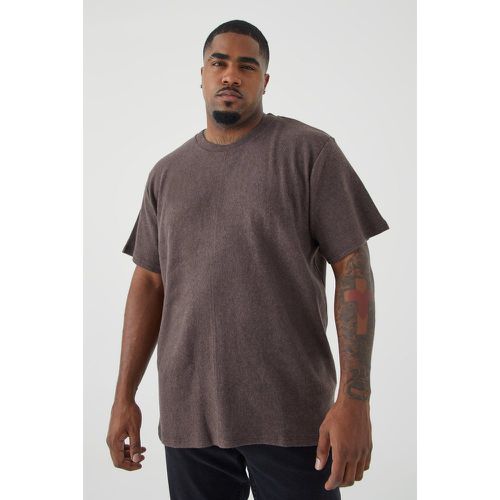 Grande taille - T-shirt cintré brossé - Boohooman - Modalova