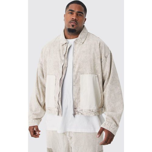 Grande taille - Veste oversize délavée en velours côtelé - - XXXL - Boohooman - Modalova