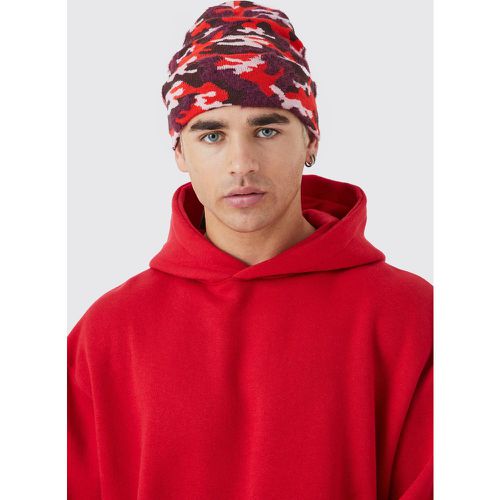 Bonnet à imprimé camouflage - Boohooman - Modalova