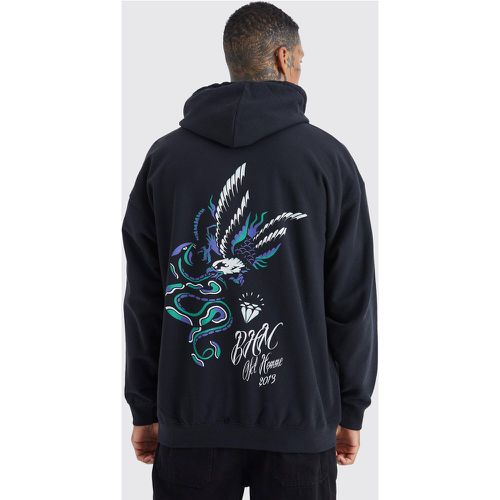 Sweat à capuche oversize imprimé serpent homme - Boohooman - Modalova