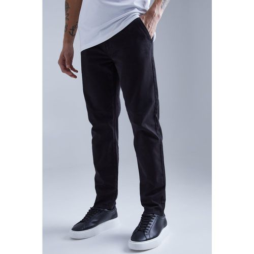 Pantalon chino slim à empiècement contrastant - Boohooman - Modalova